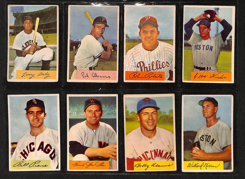 Lot Of 74 1954 Bowman Baseball Cards w. Richie Ashburn